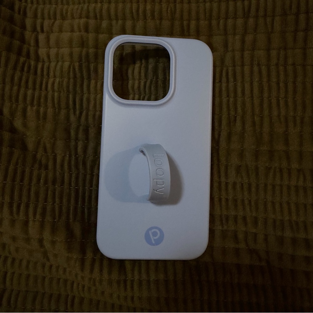 Loopy Sierra Blue Phone Case with Stand iPhone 15 pro